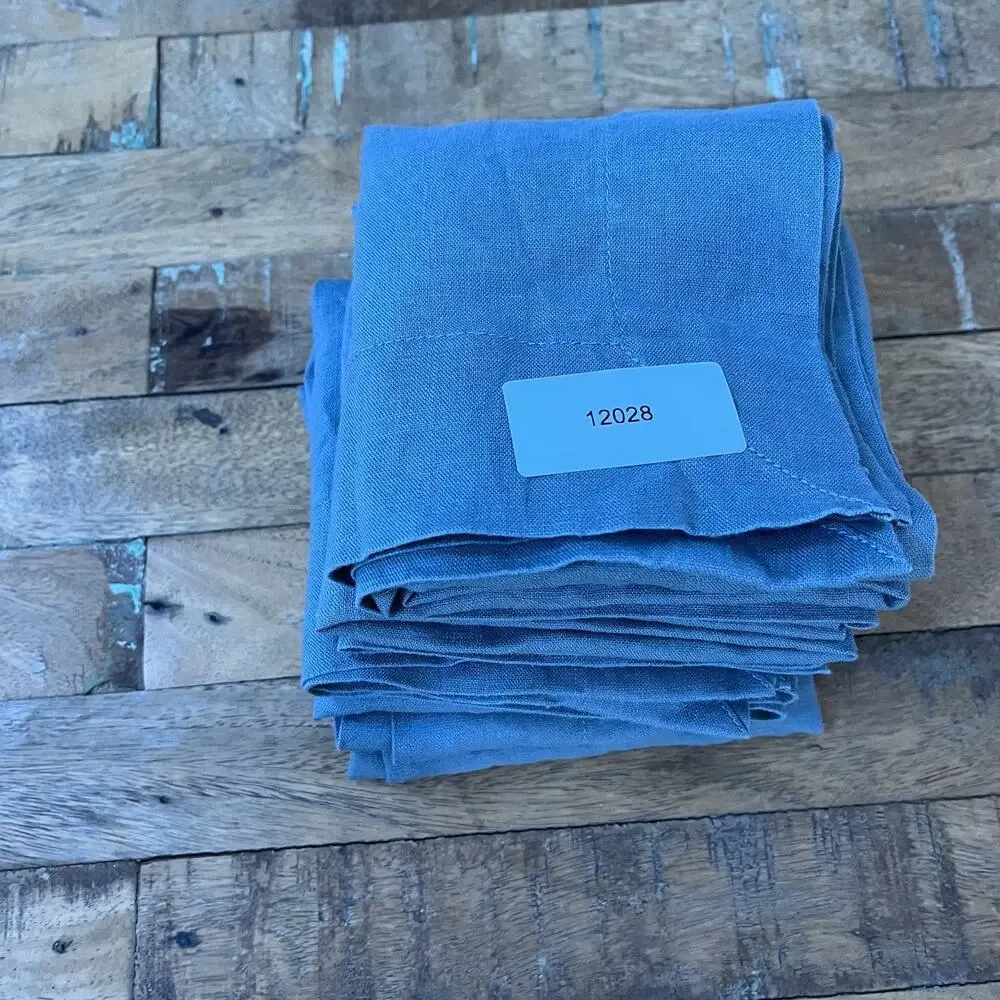 Eight Owls Gray Kitchen 100% French Linen Napkins Set of 4 20